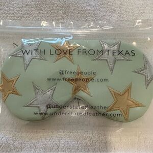 New Free People x Understated Leather Starry Eyed Cooling Sleep Mask Vegan Green
